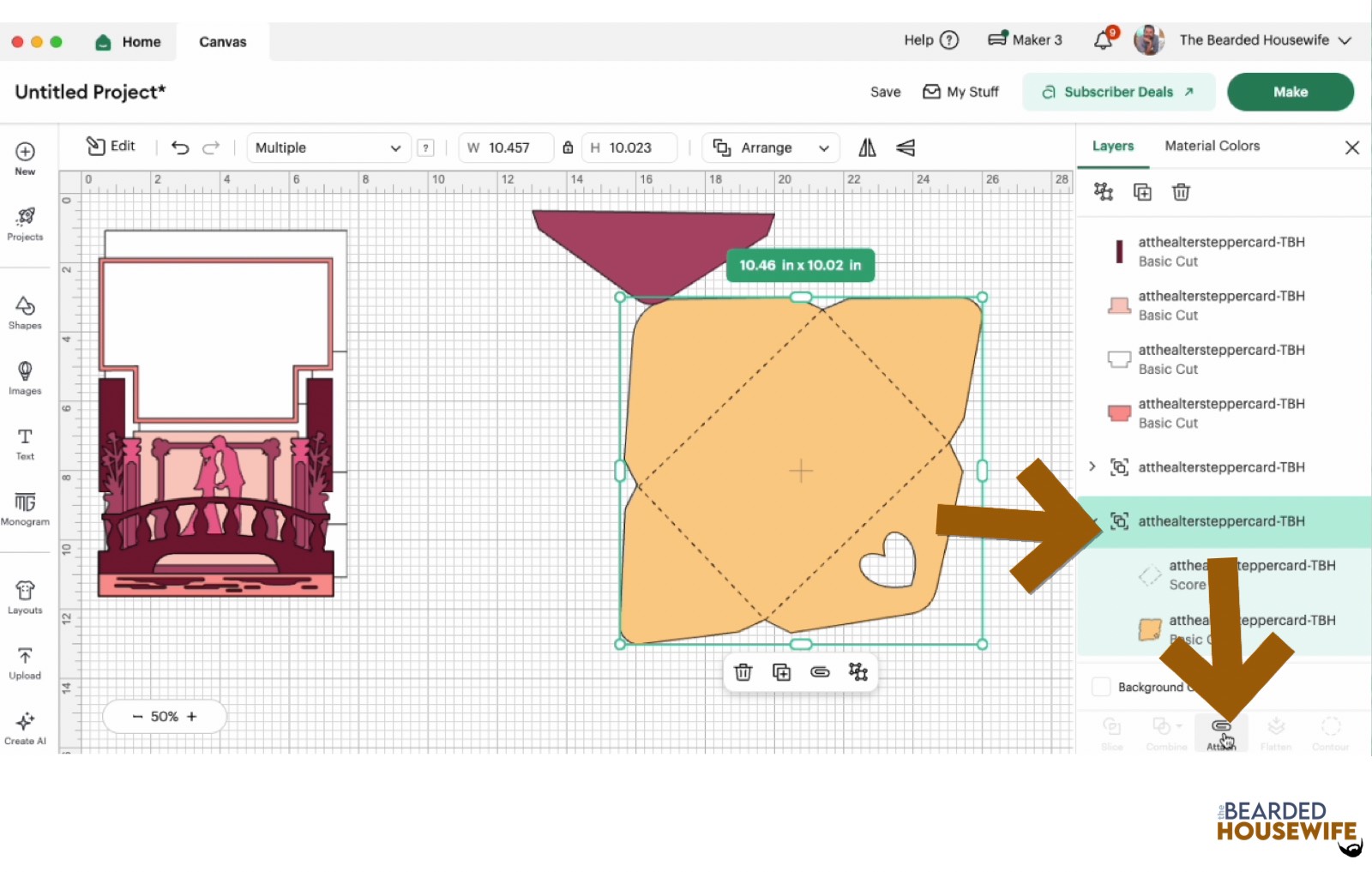highlight the group and attach