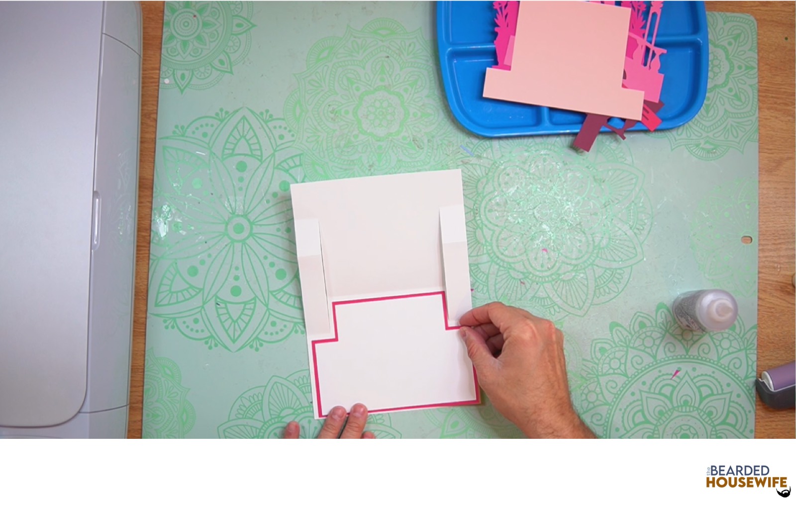 attach the messaging panel to the inside of the card