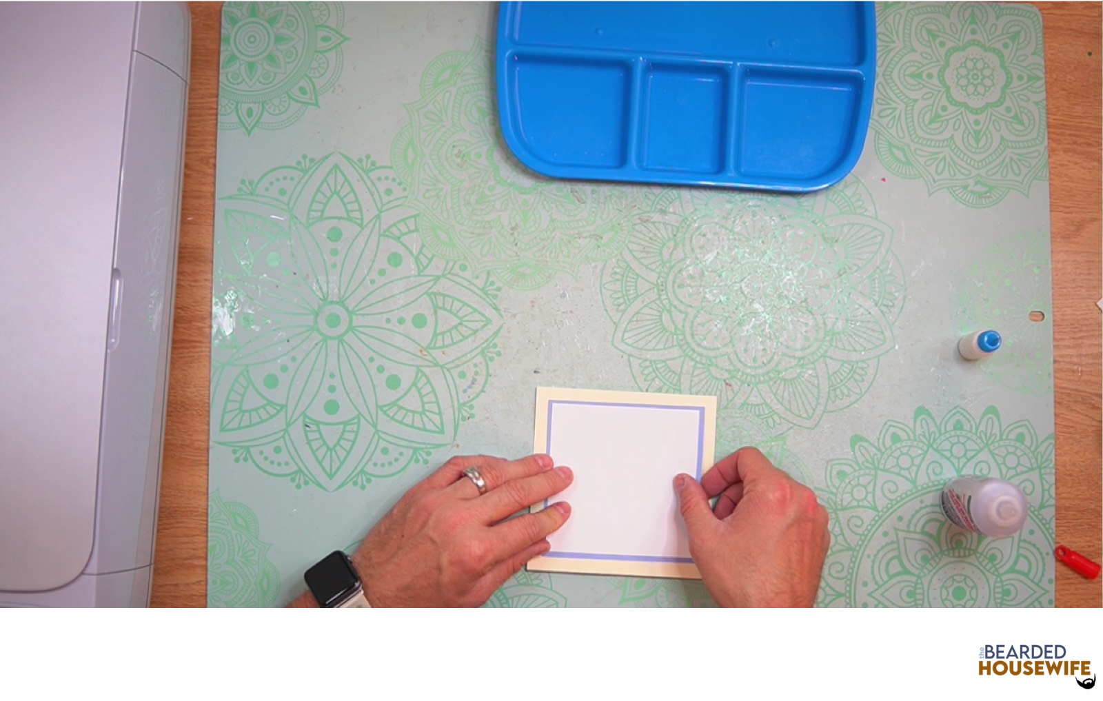 attach messaging panel to the back of the card