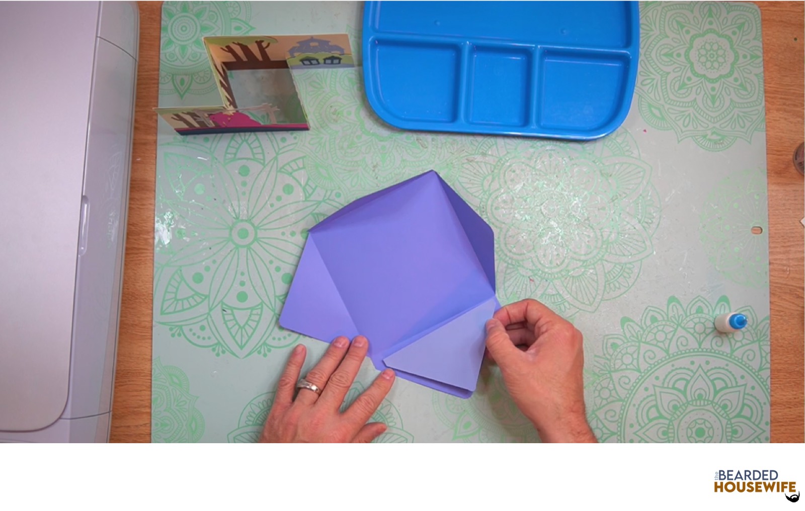 add inlay over the cutout on the envelope