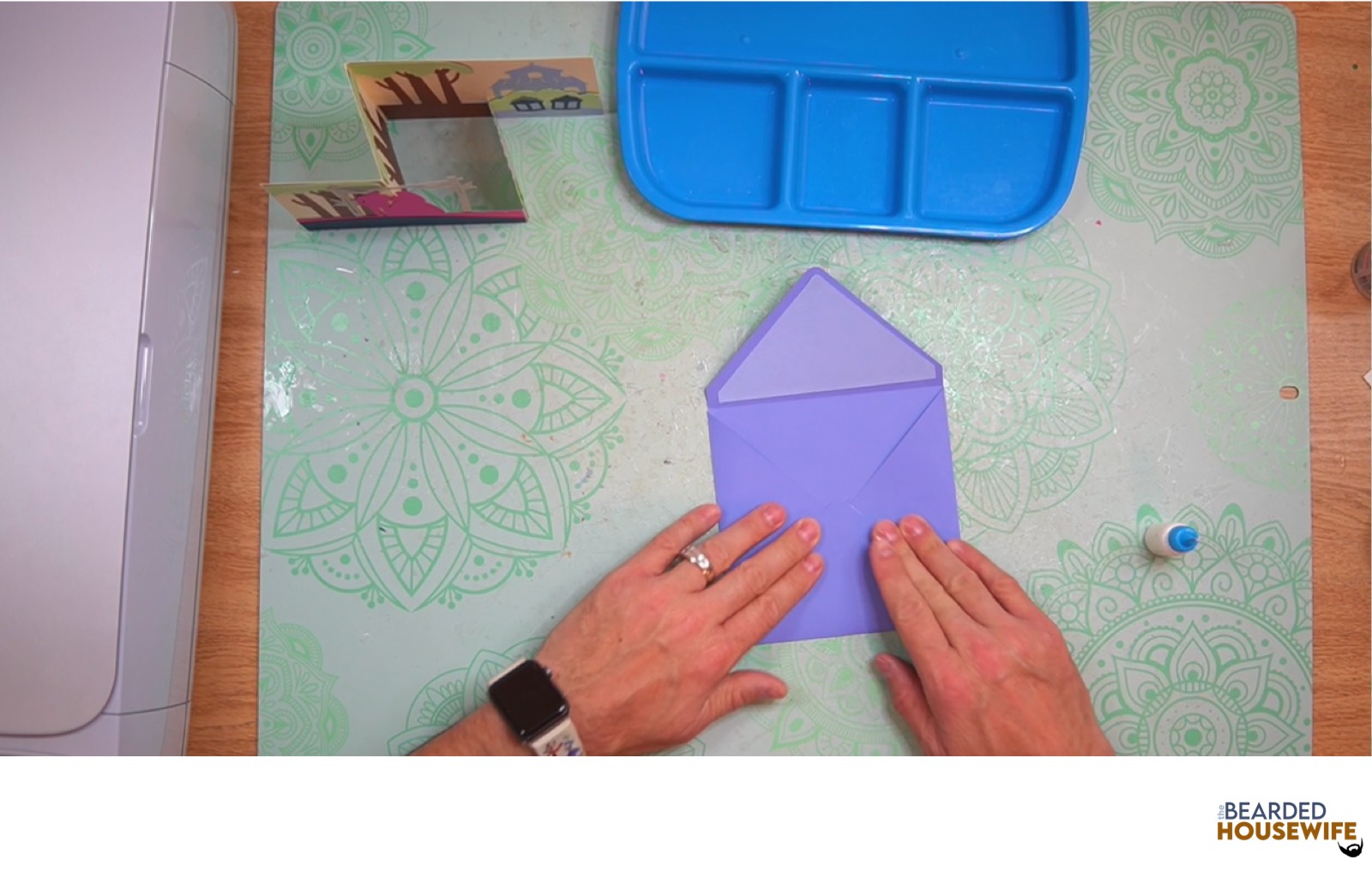 bring the bottom flap up to form the envelope