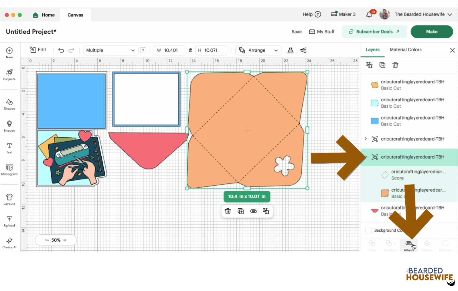 highlight the group and attach