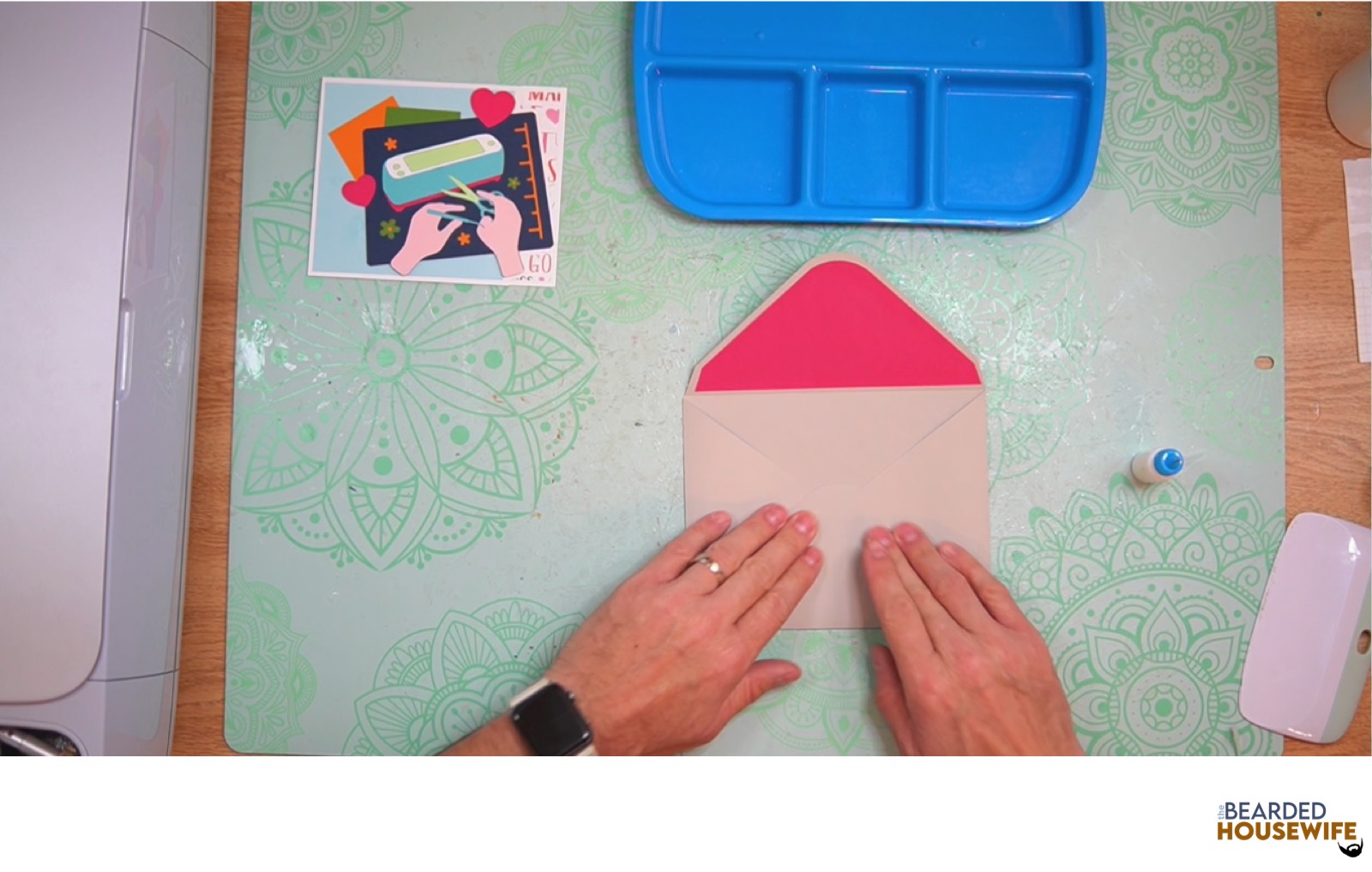 bring the bottom flap up to form the envelope