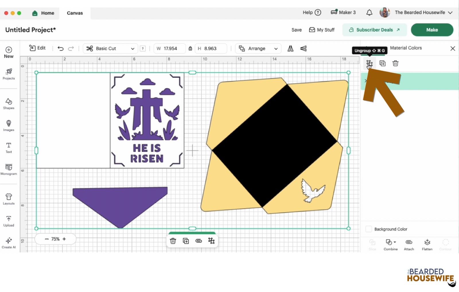 ungroup the design