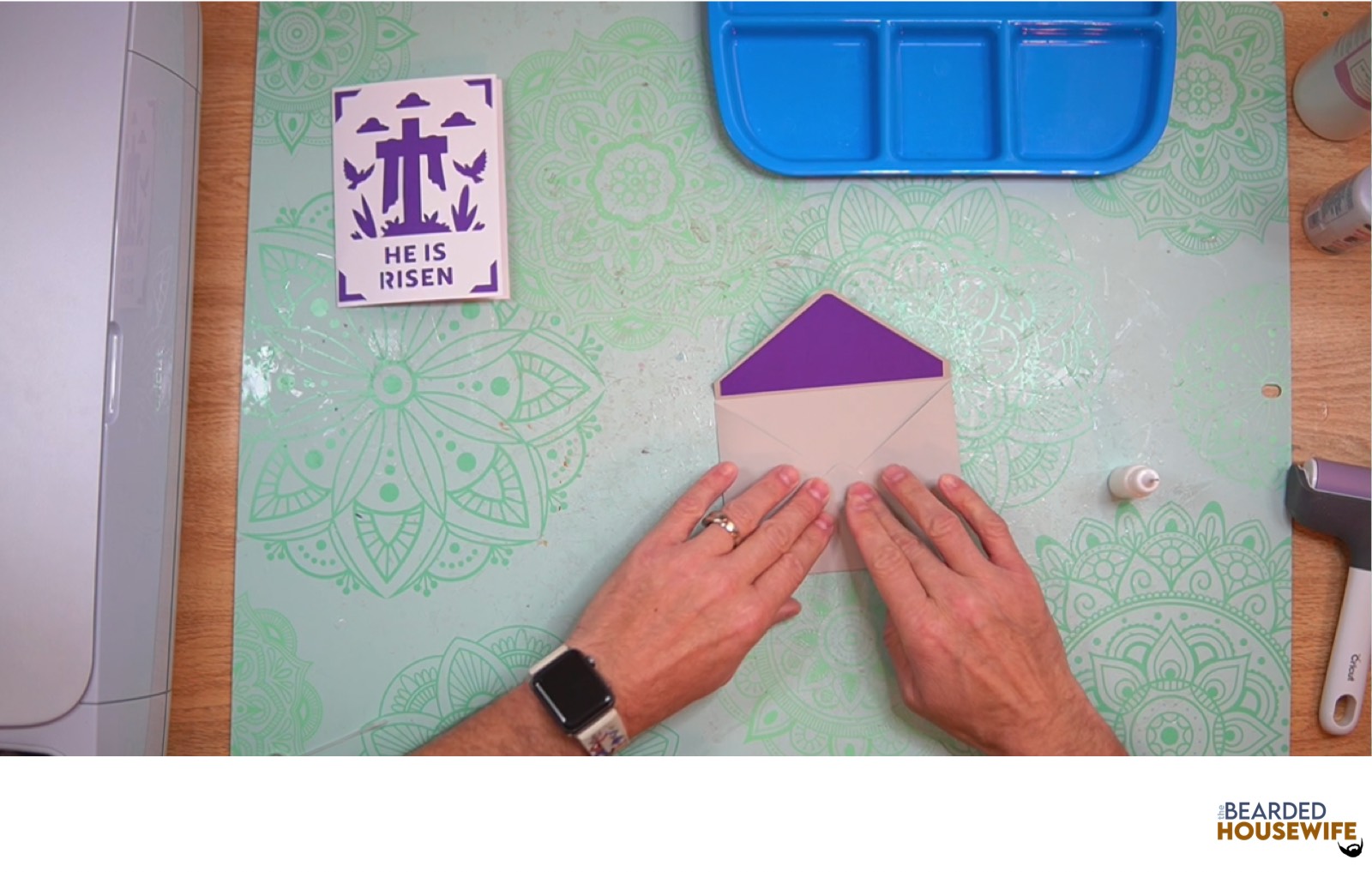 bring the bottom flap up to form the envelope