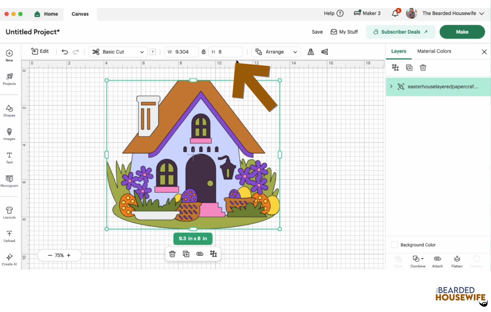 resize the design
