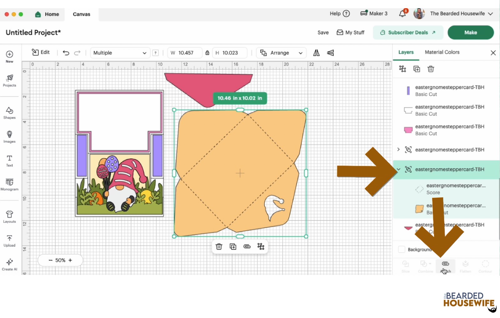 highlight the group and attach