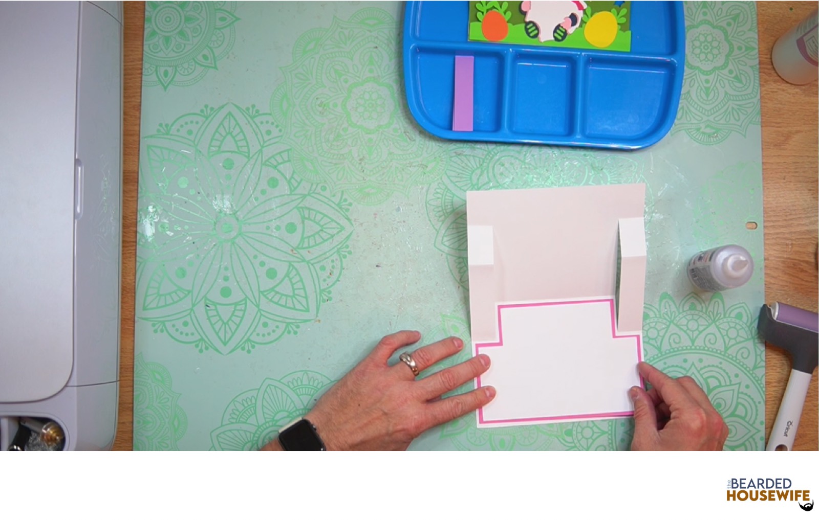 attach the messaging panel to the inside of the card