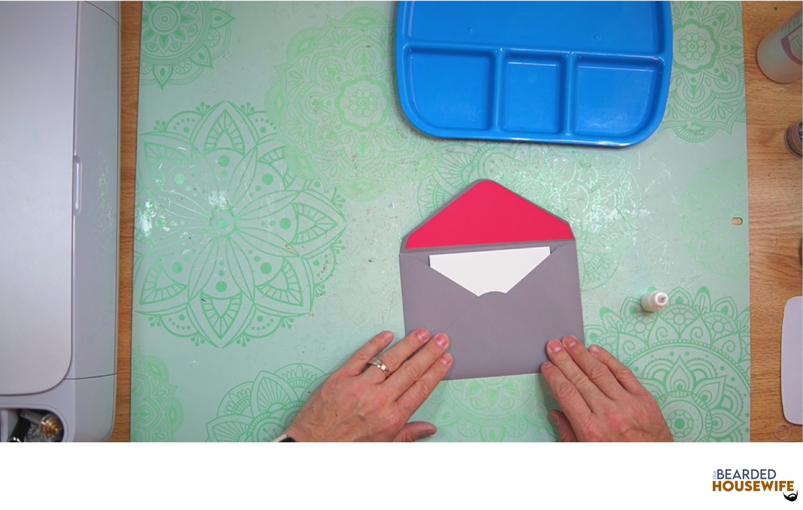 bring the bottom flap up to form the envelope