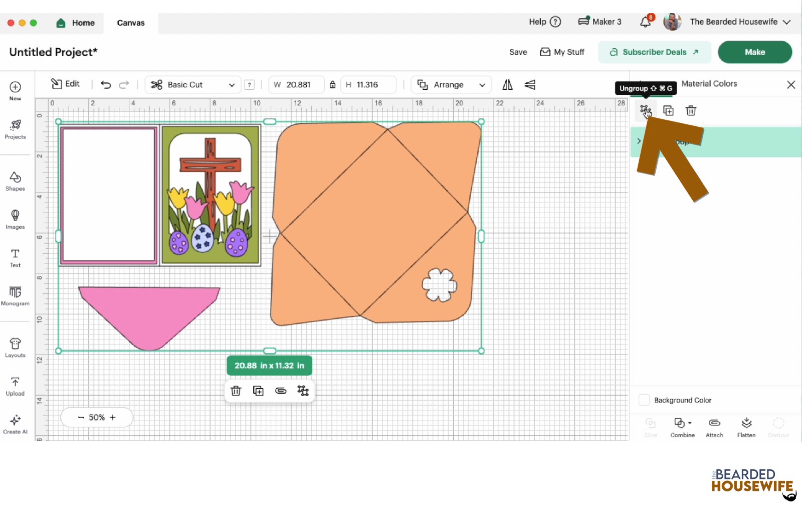 ungroup the design