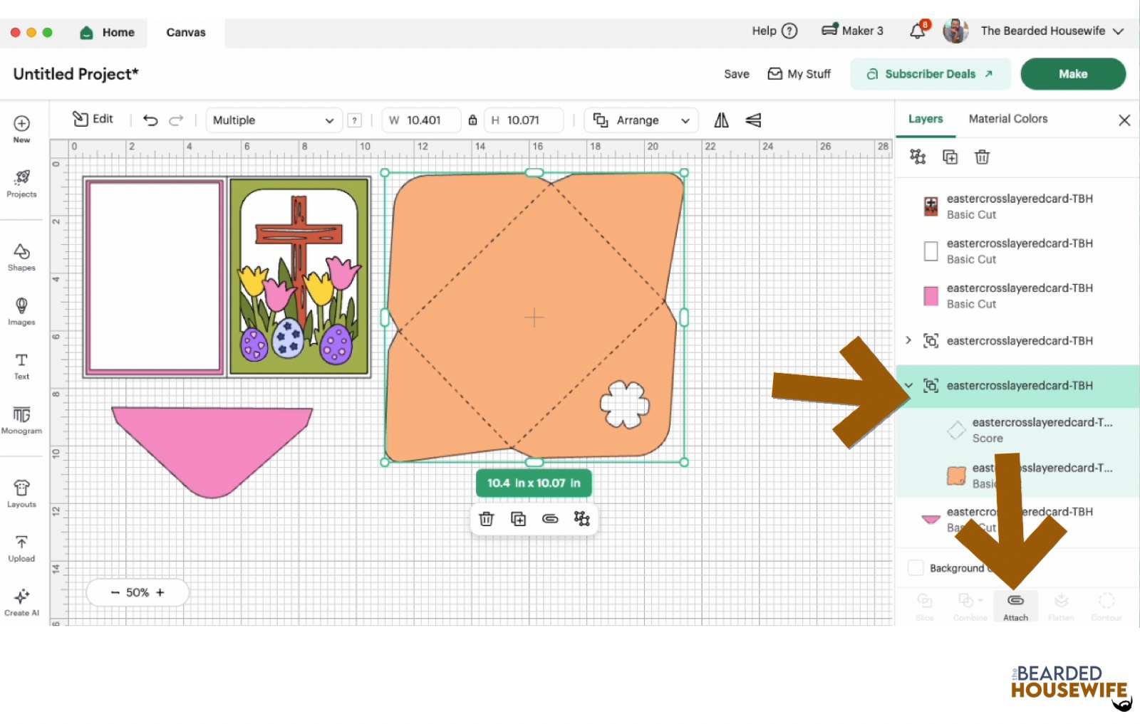 highlight the group and attach