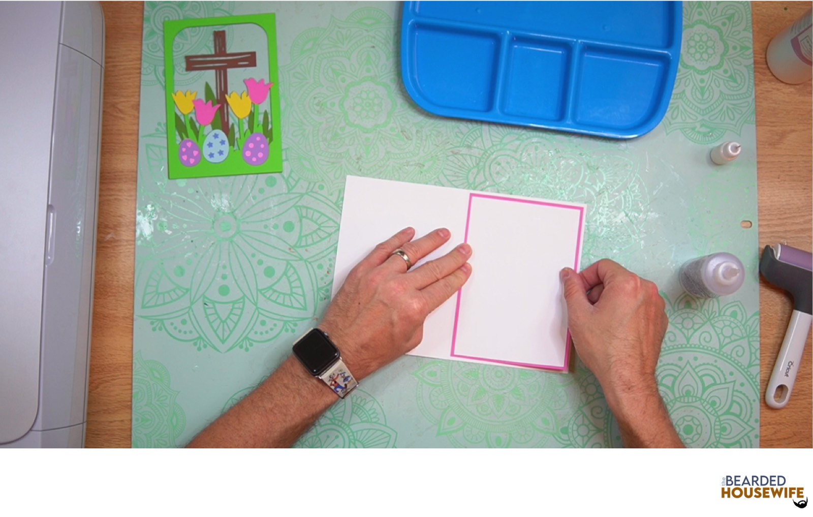 attach the messaging panel to the inside of the card