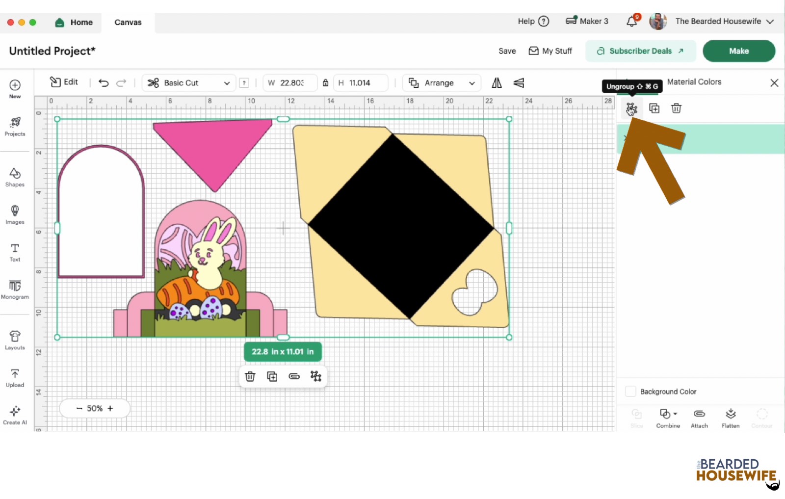 ungroup the design