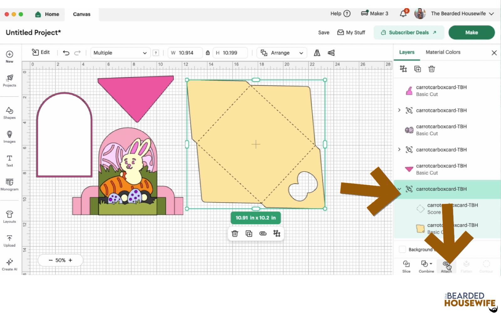 highlight the group and attach