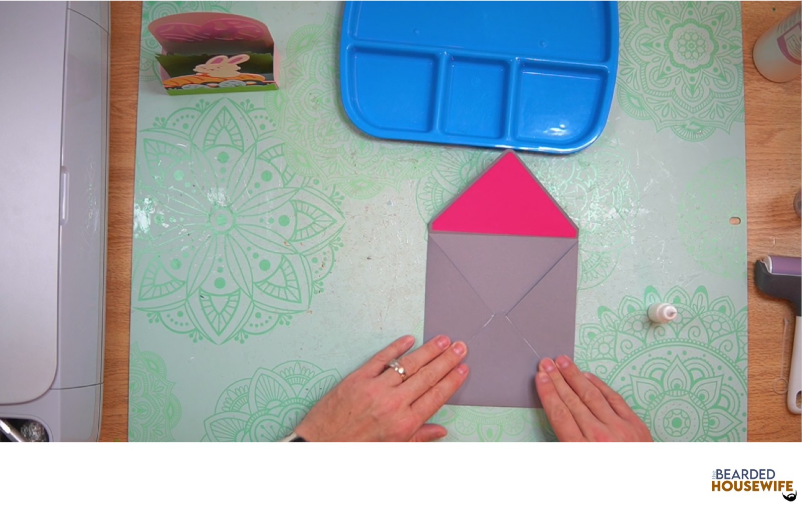 bring the bottom flap up to form the envelope
