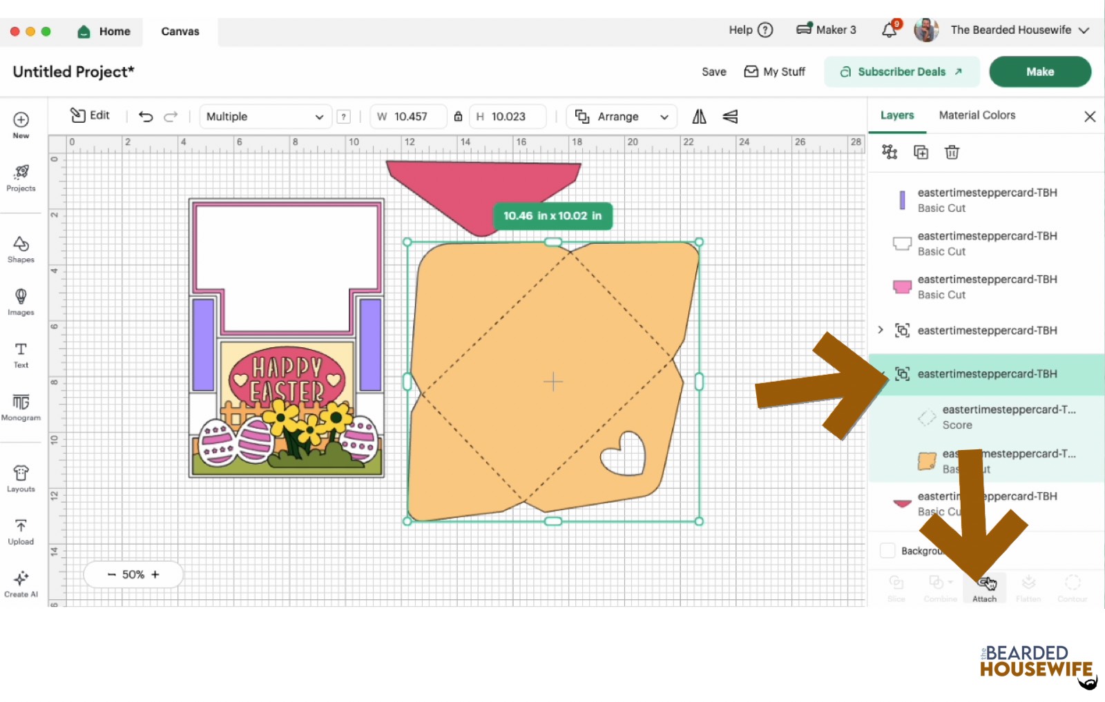 highlight the group and attach