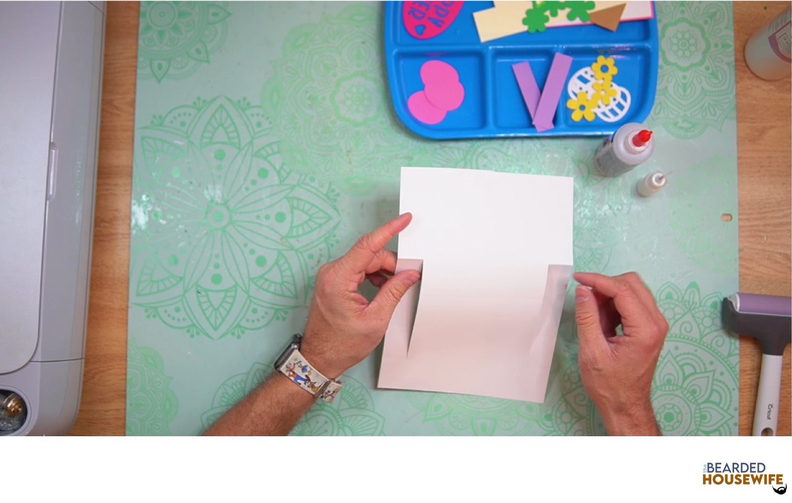 fold the card base