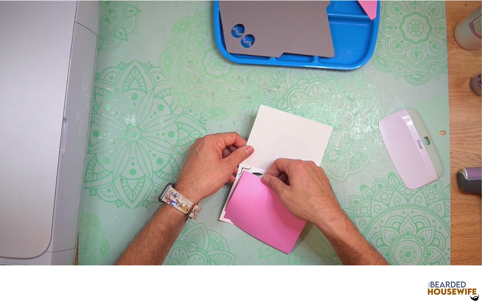 place the insert into the slits on the card base