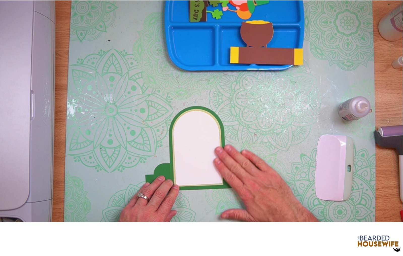 attach the messaging panel to the back of the card