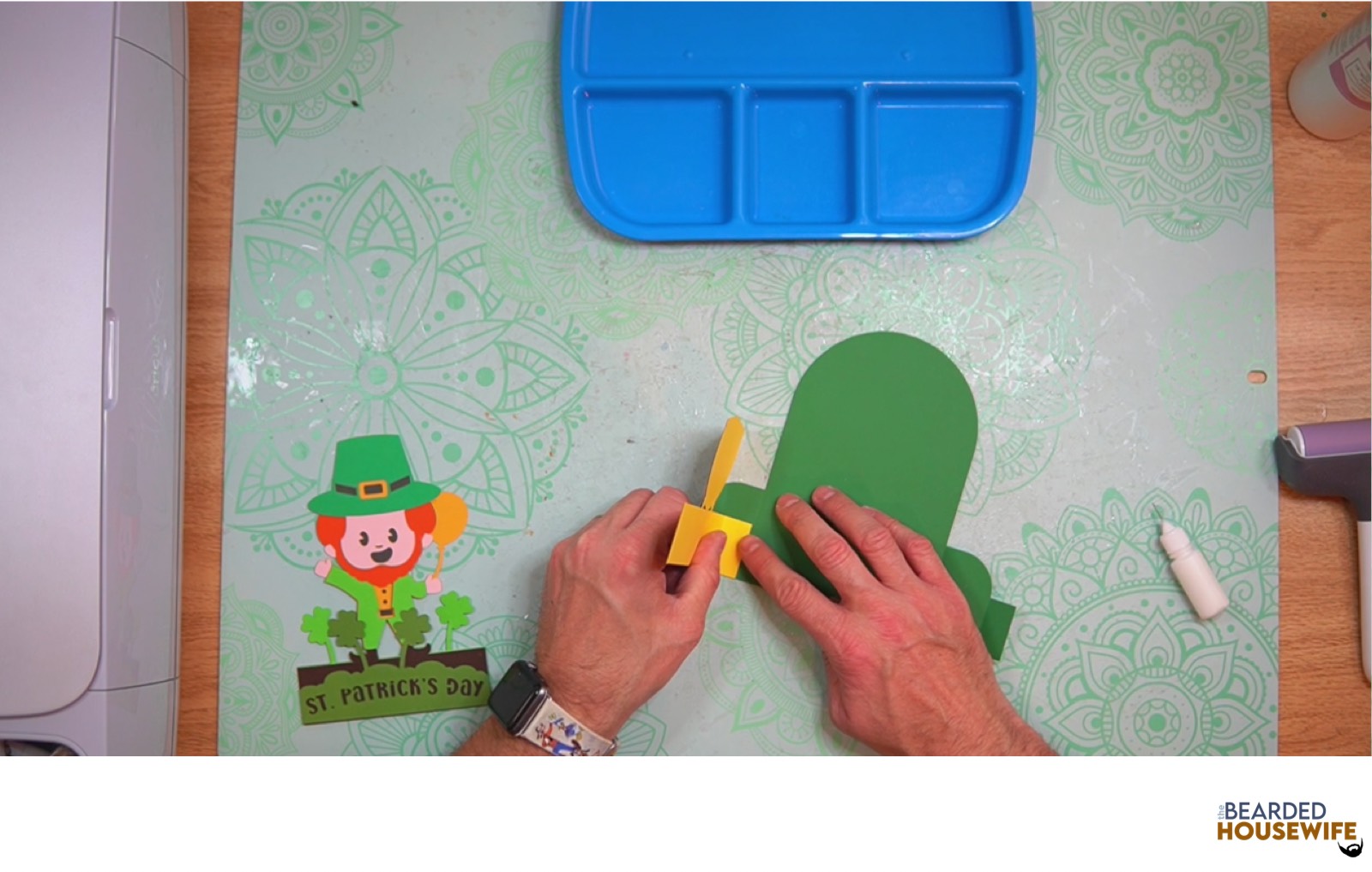 attach the the left side of the card base