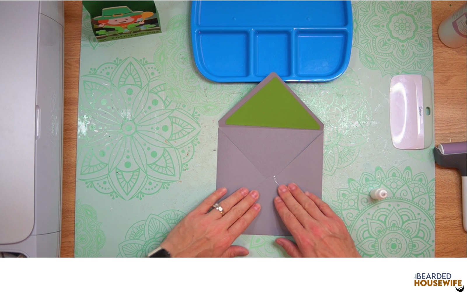 bring the bottom flap up to form the envelope