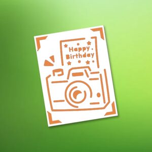 1025. Happy Birthday Camera Insert Card
