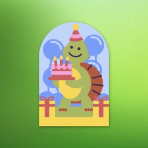 1029. Turtle Birthday Box Card