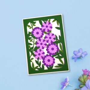 1030. Stacked Flowers Layered Card