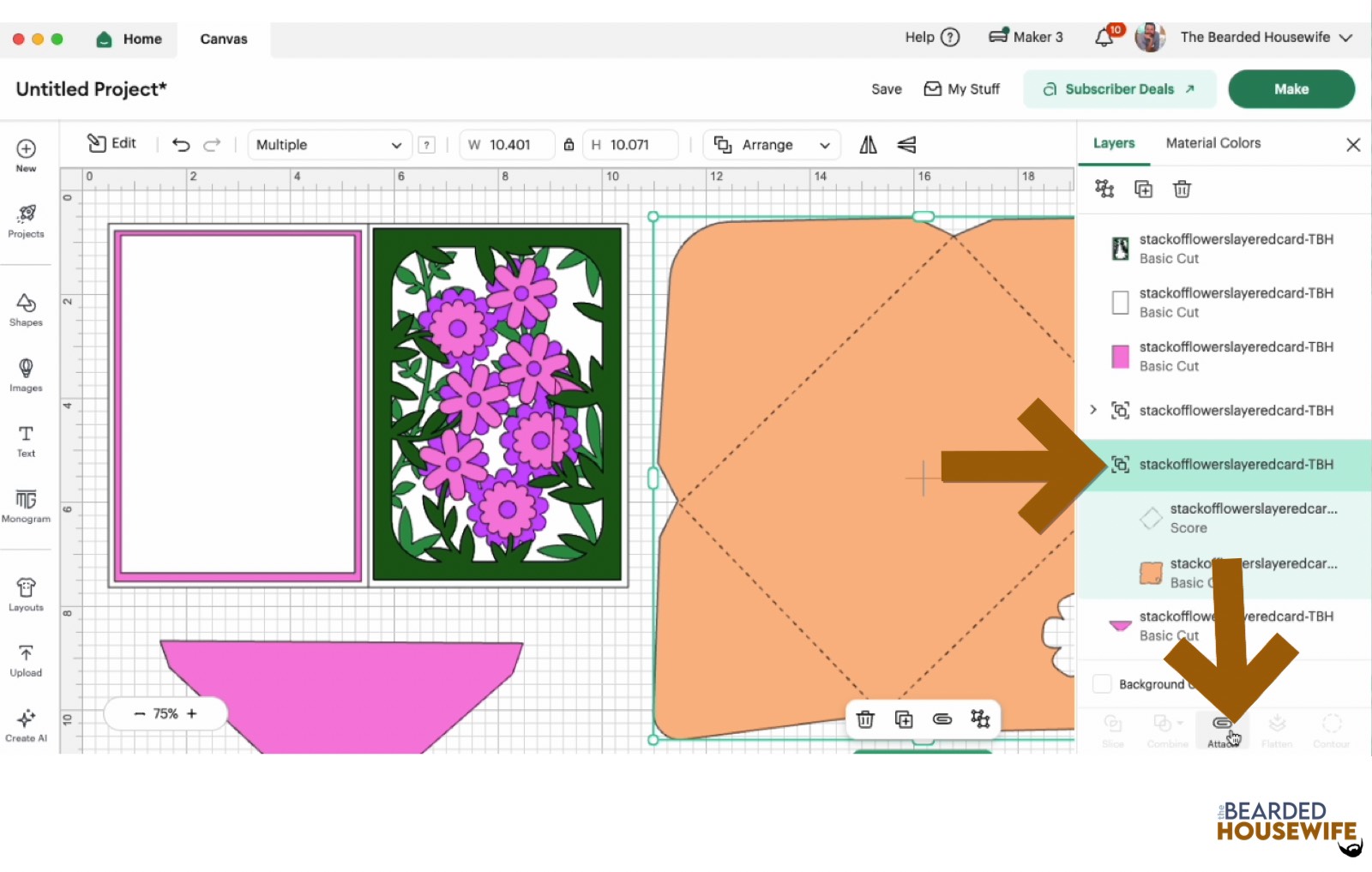 highlight the group and attach