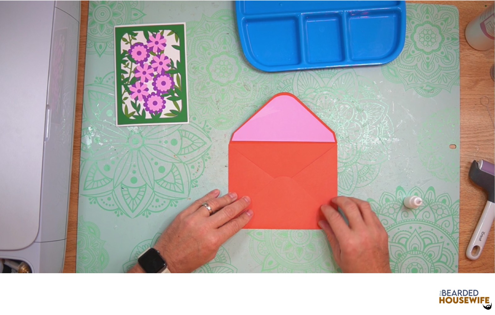 bring the bottom flap up to form the envelope