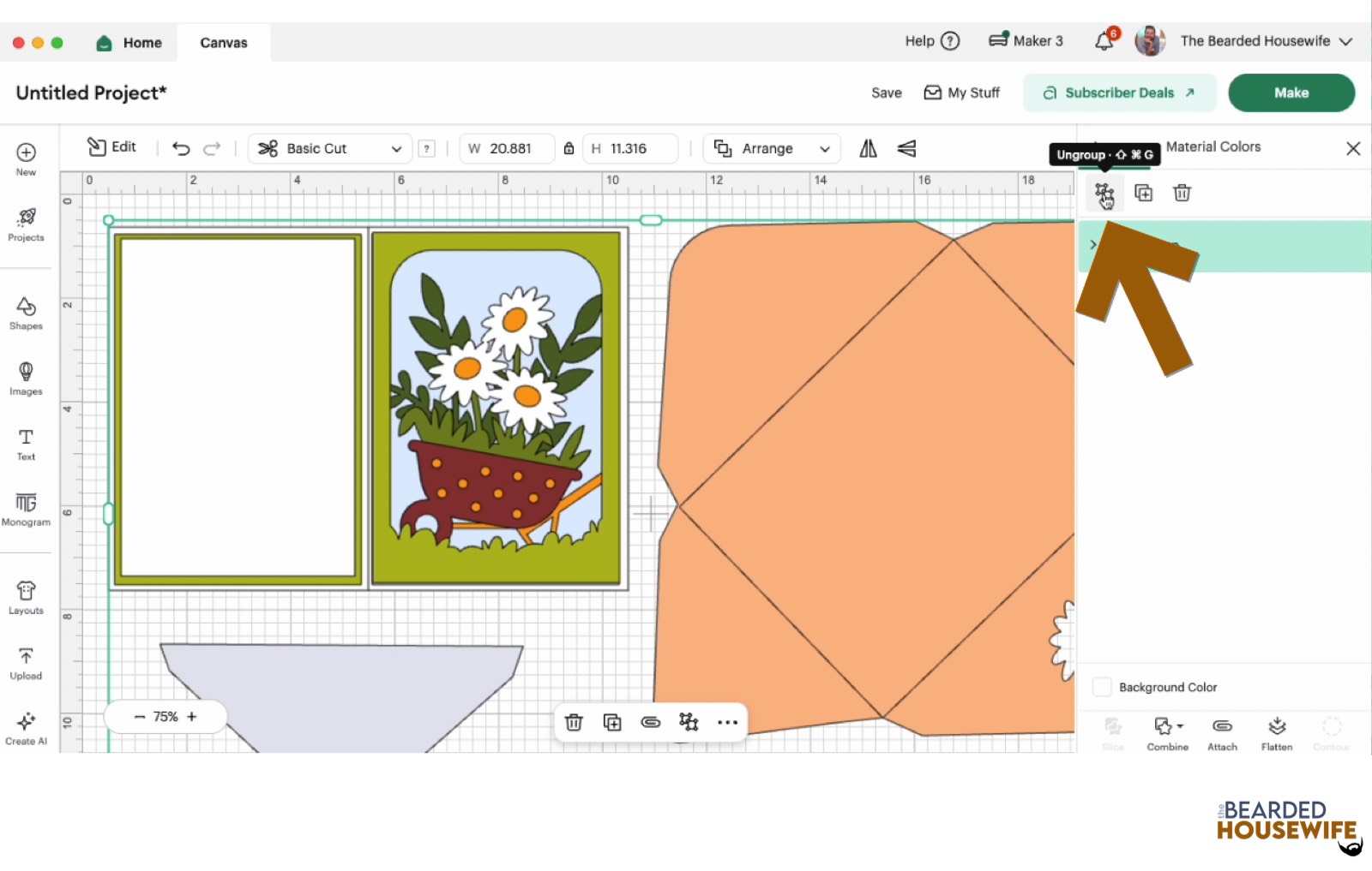 ungroup the design