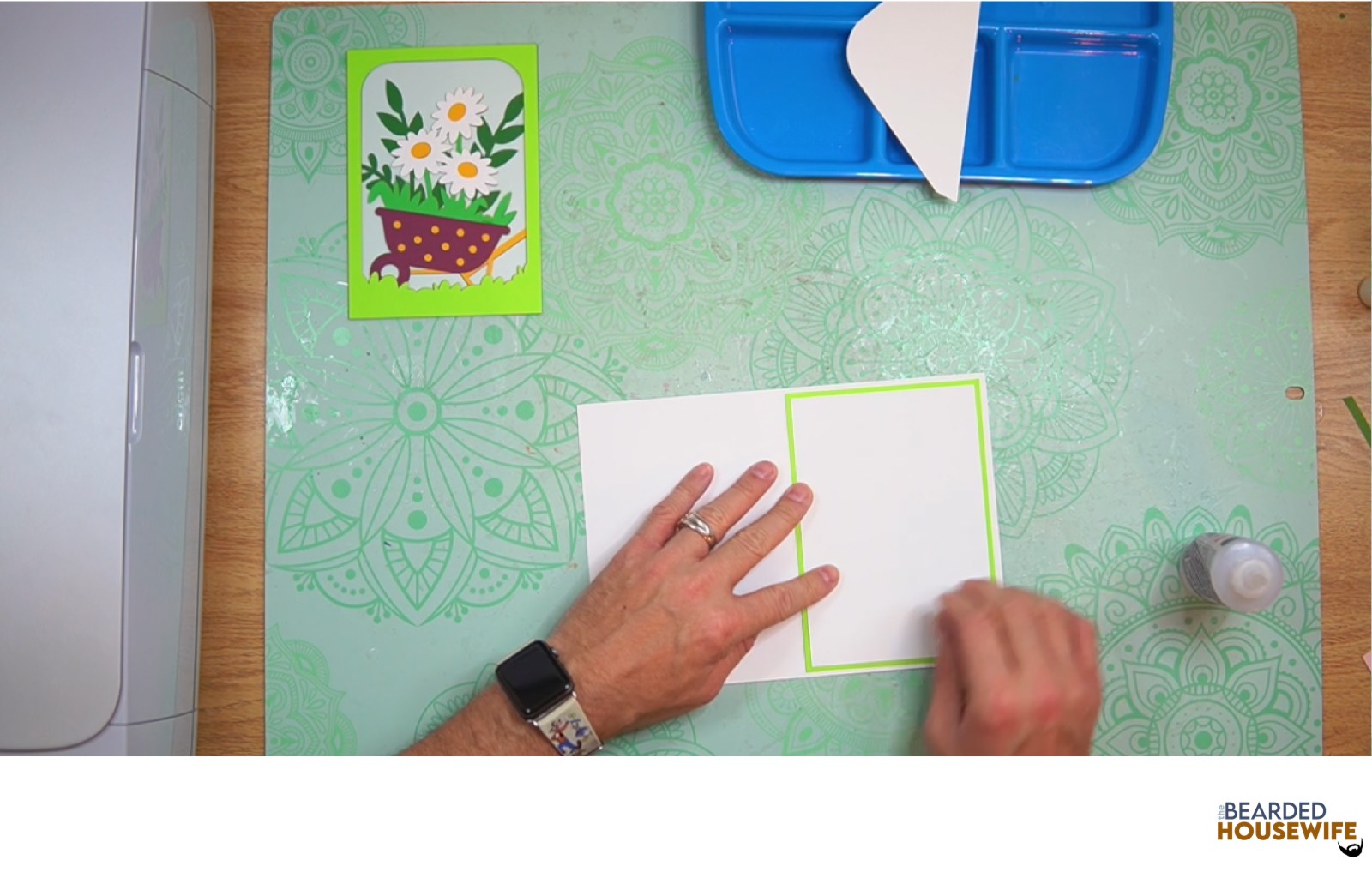 attach the messaging panel to the inside of the card