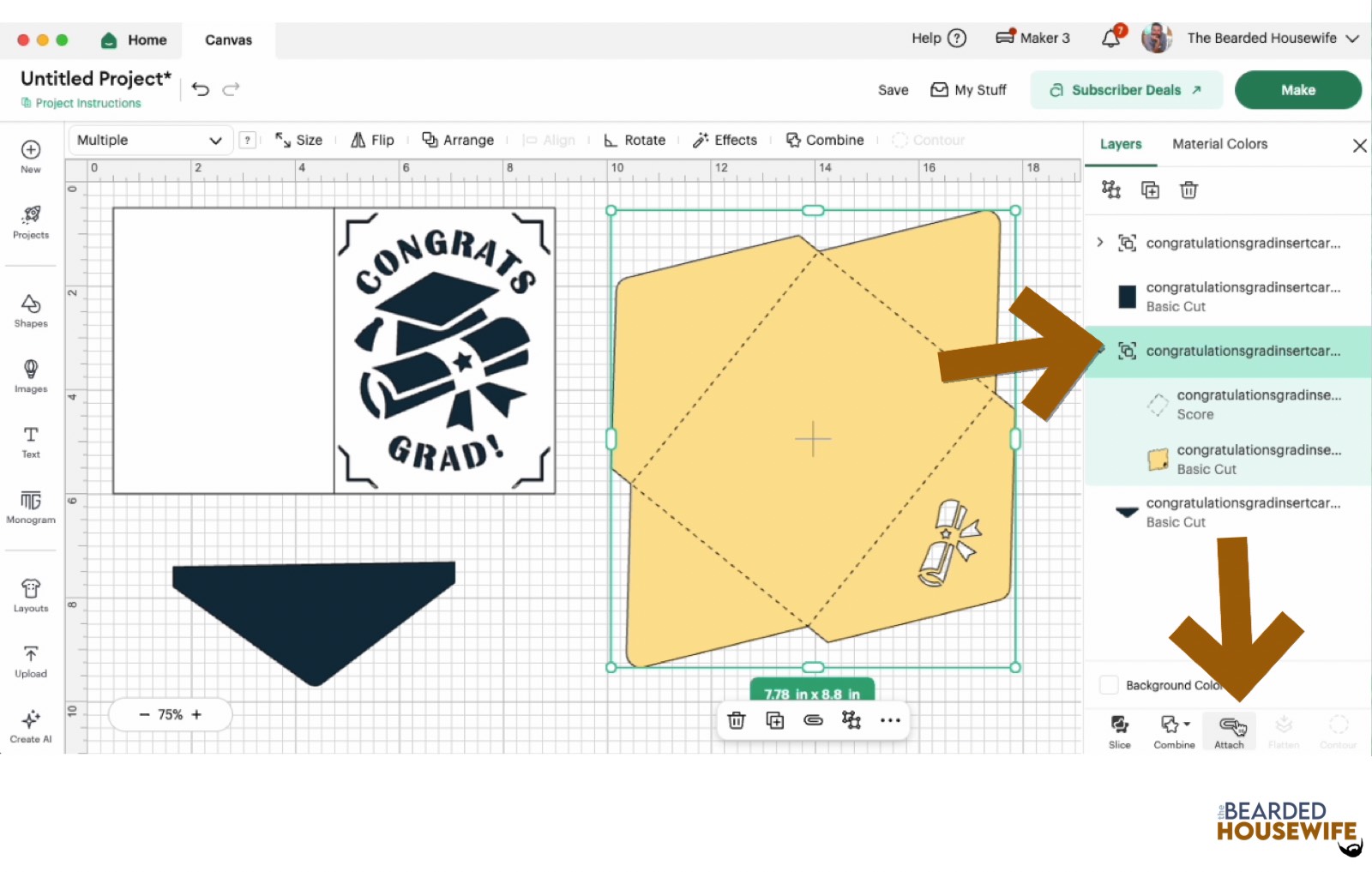 highlight the group and attach