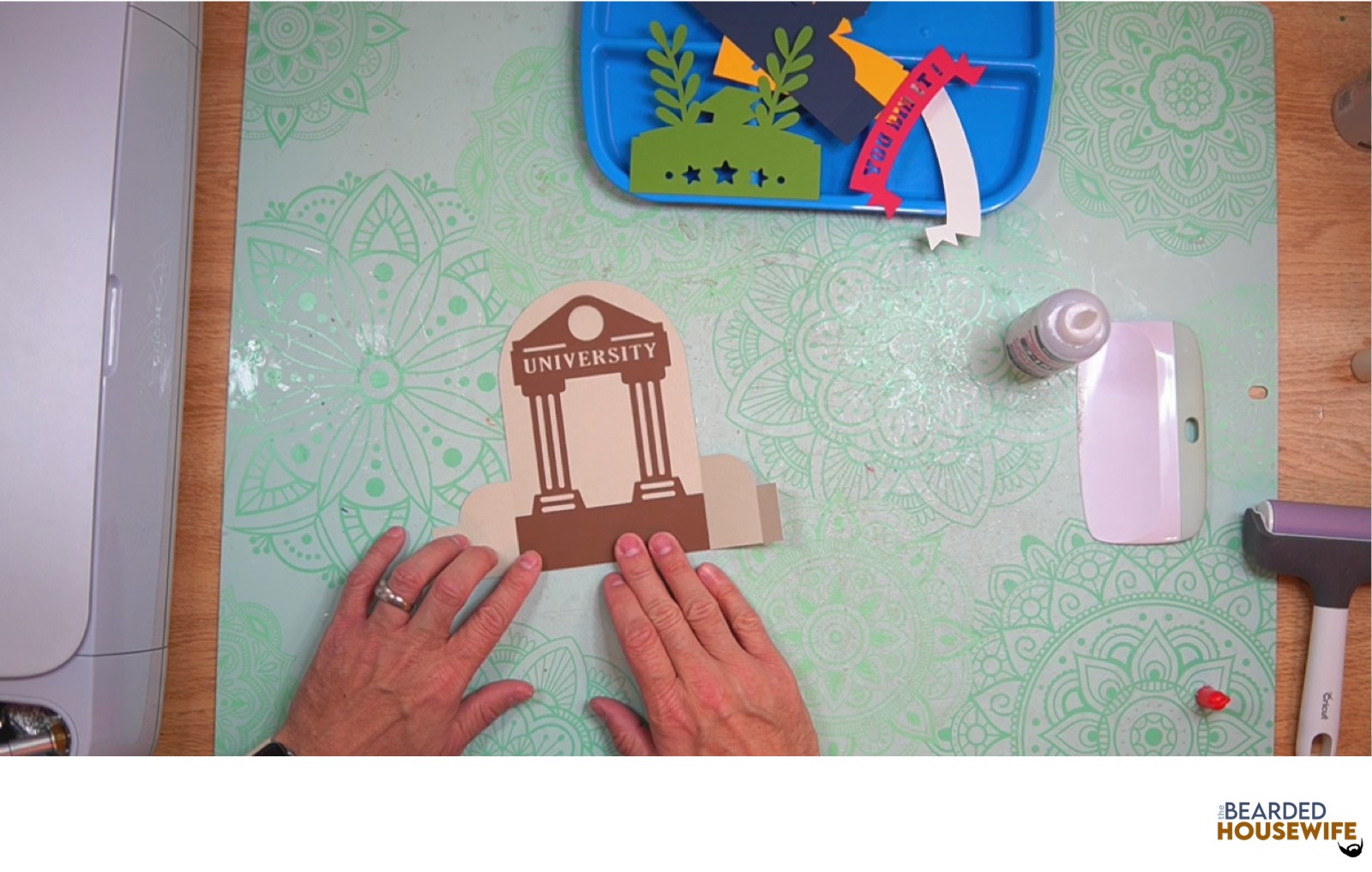 attach the inside cover panel to the card