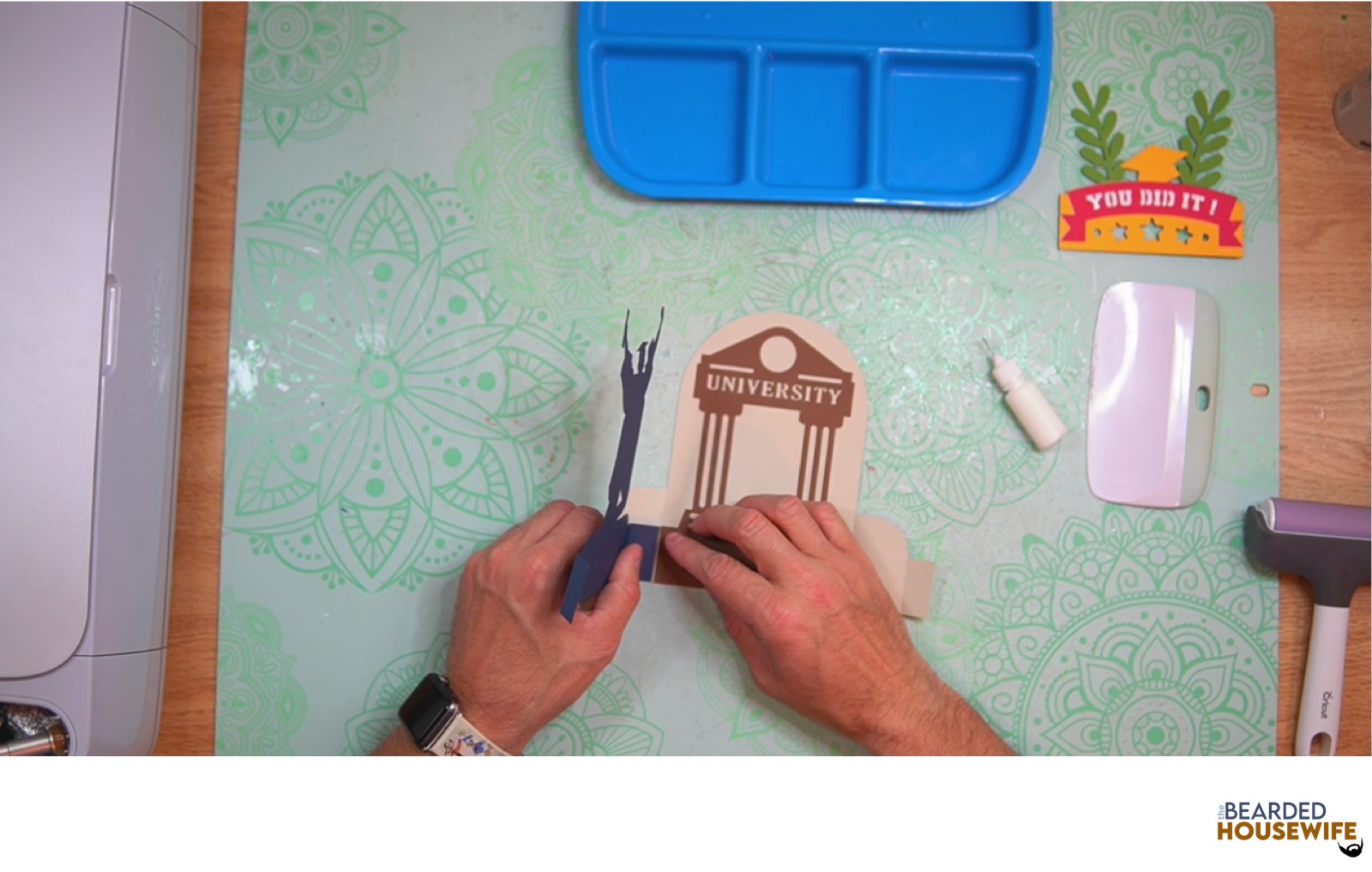 attach to the left side of the card base