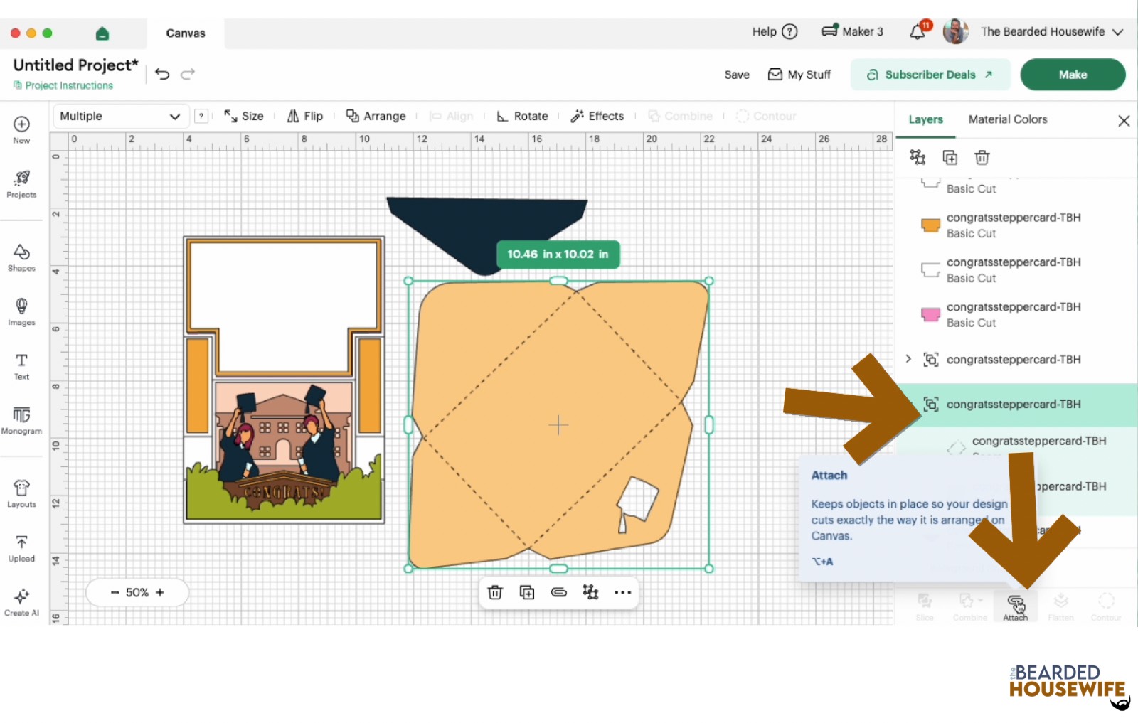 highlight the group and attach