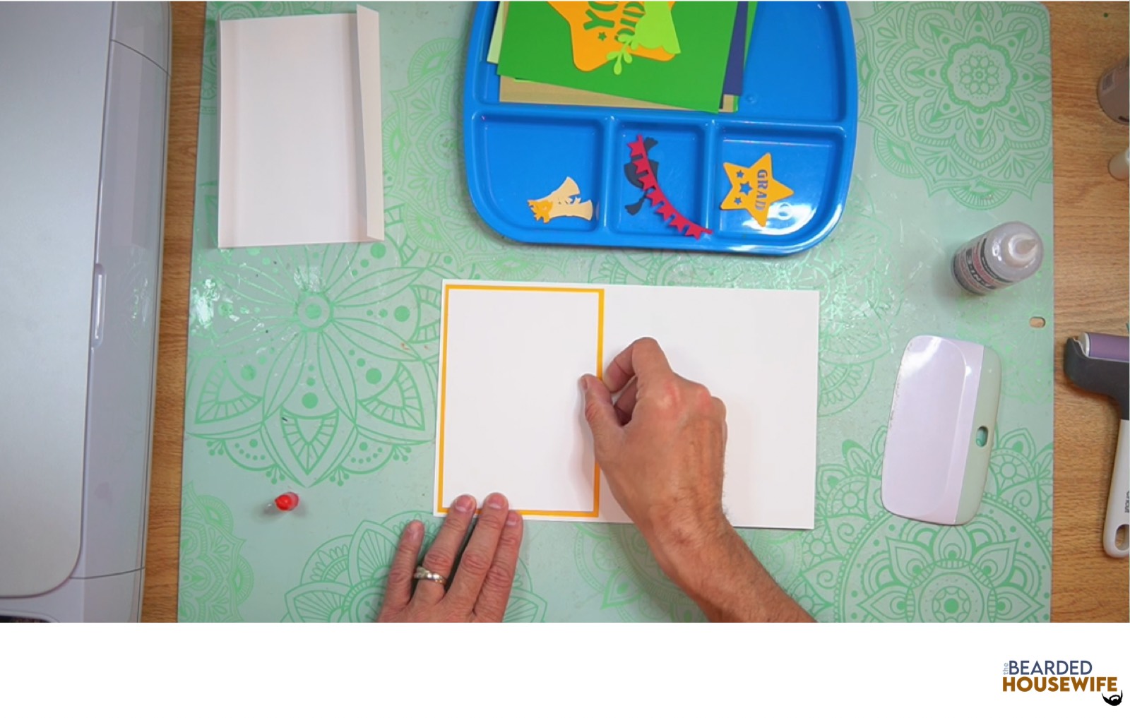 attach the messaging panel to the inside of the card base