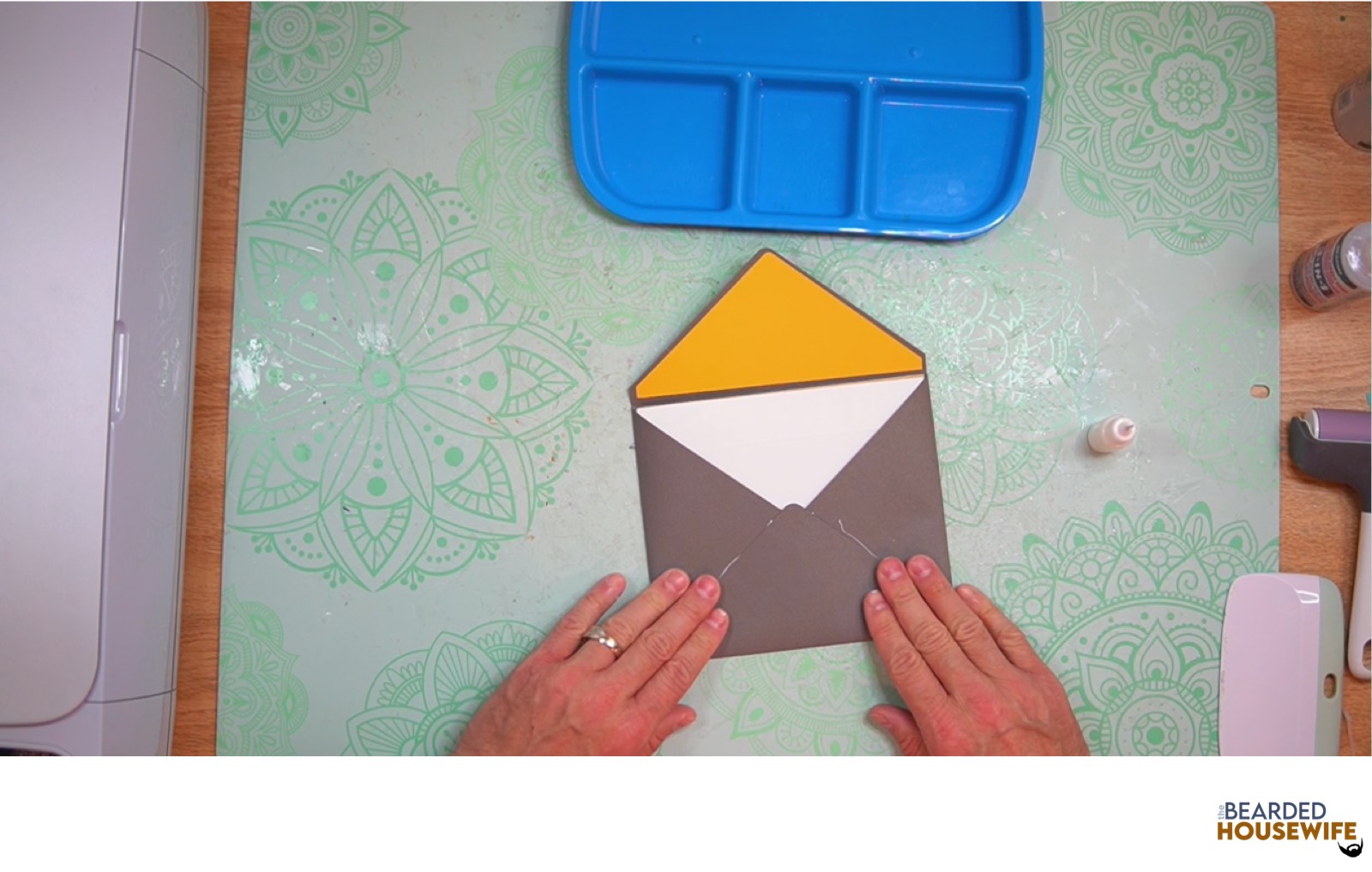 bring the bottom flap up to form the envelope