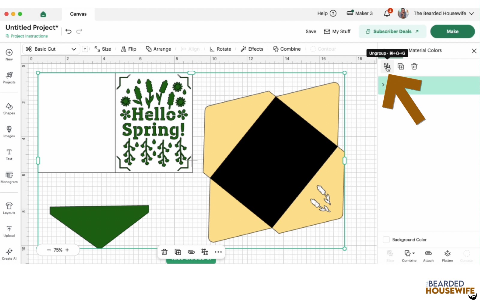 ungroup the design