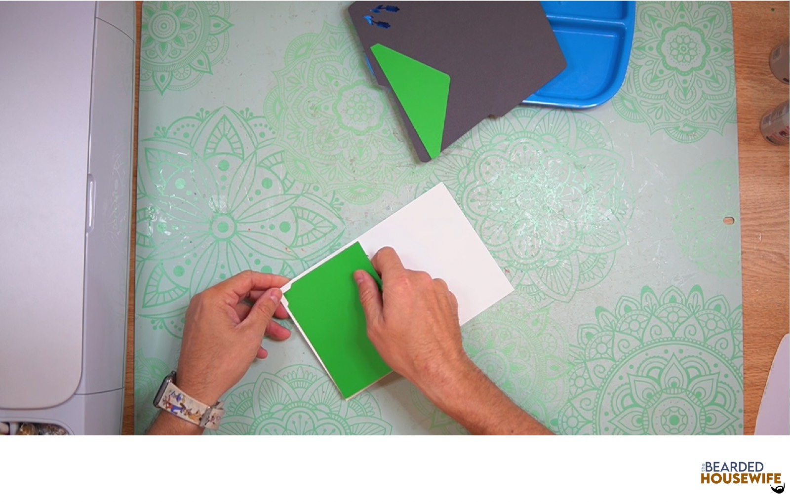 feed the insert into the card