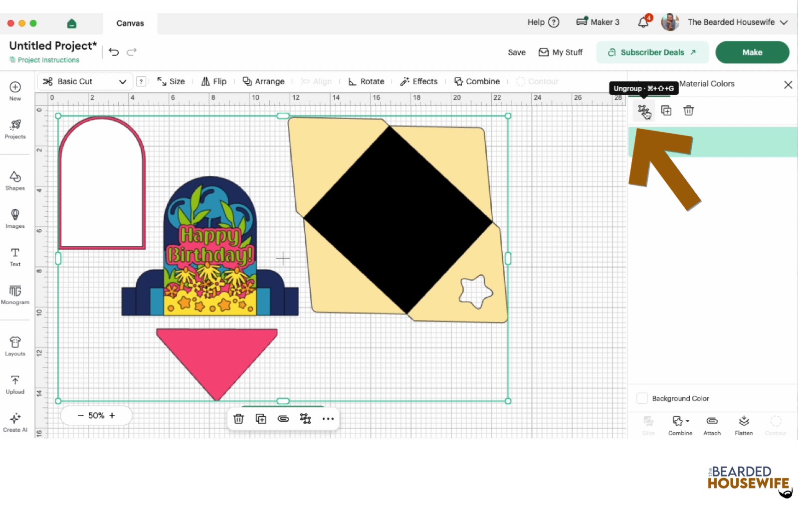 ungroup the design