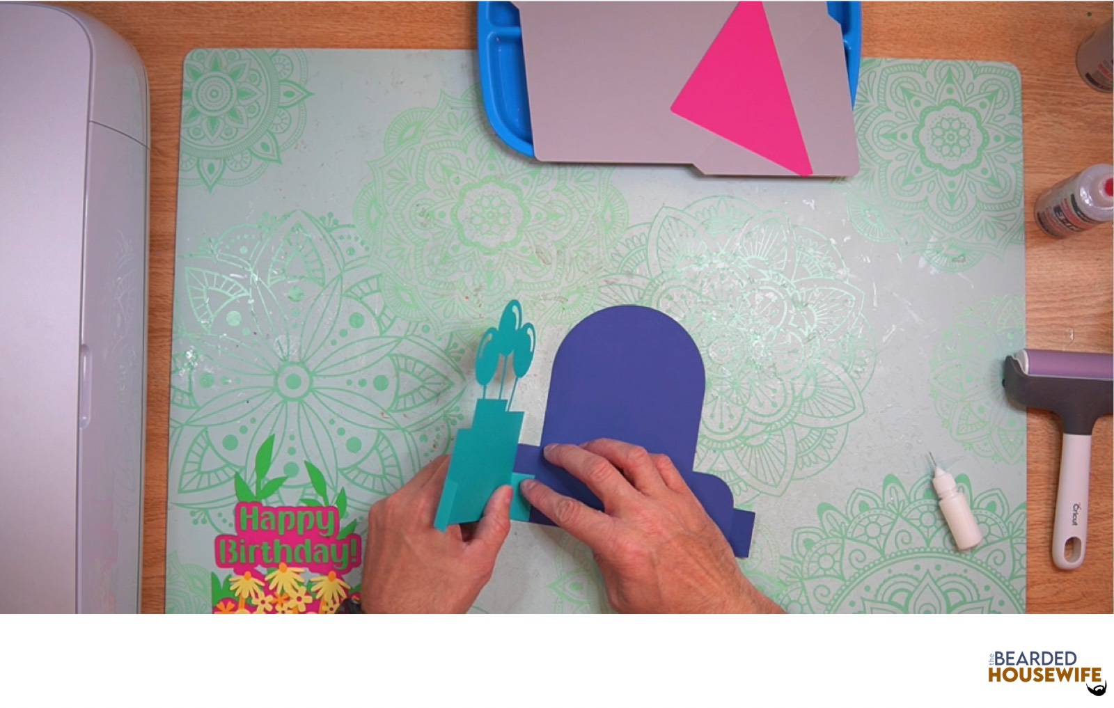 attach it to the left side of the card base