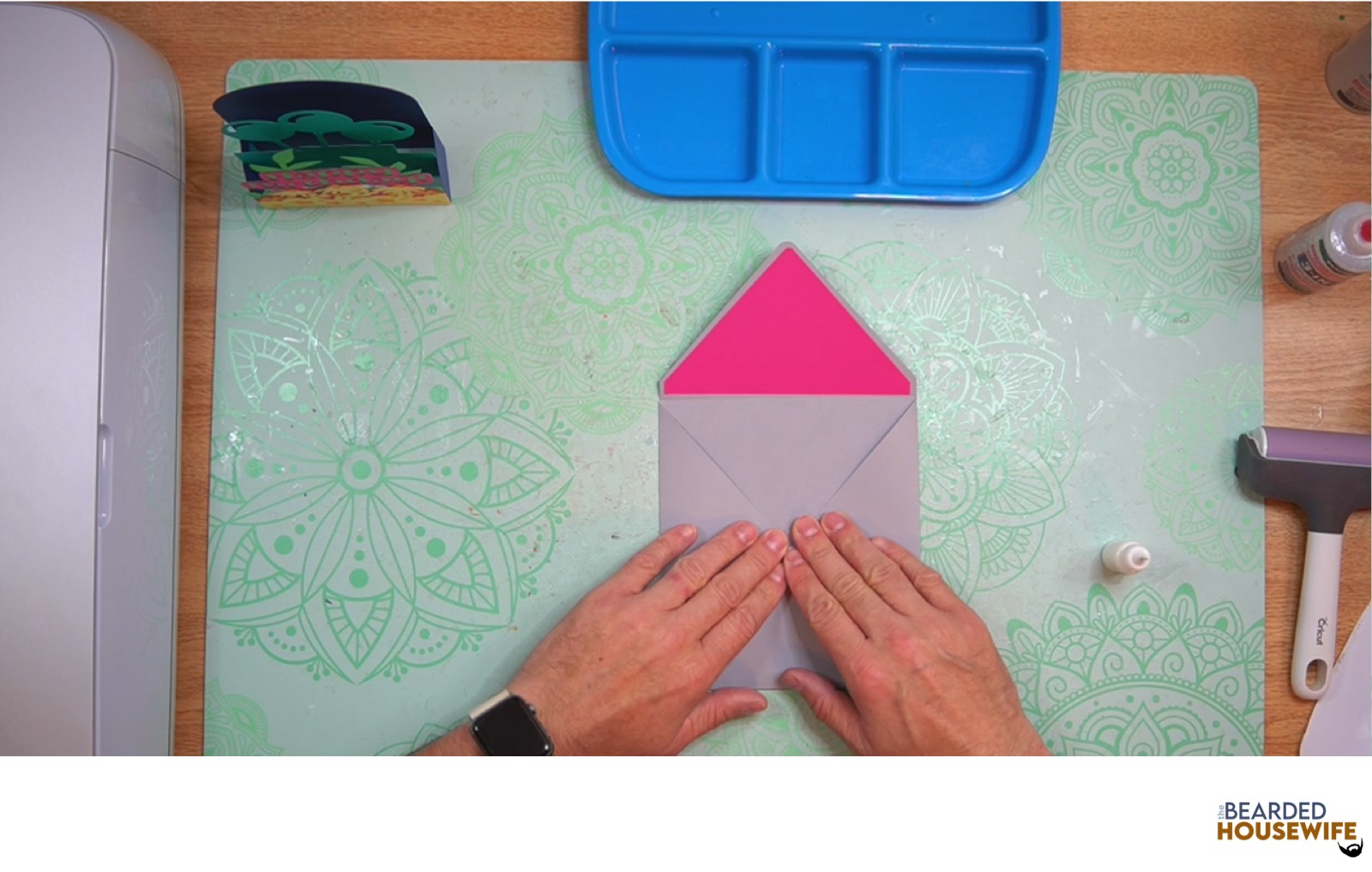 bring the bottom flap up to form the envelope