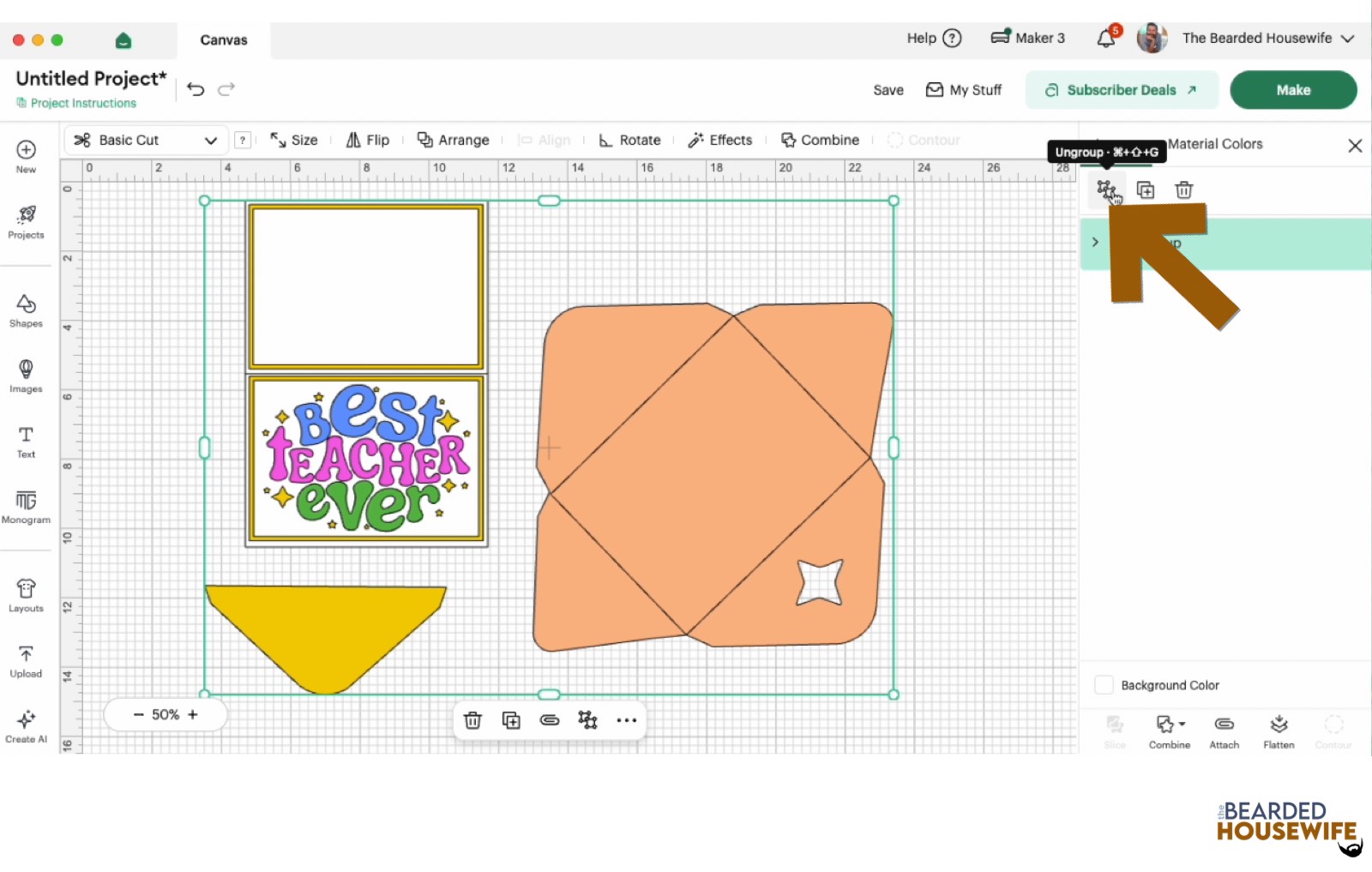 ungroup the design