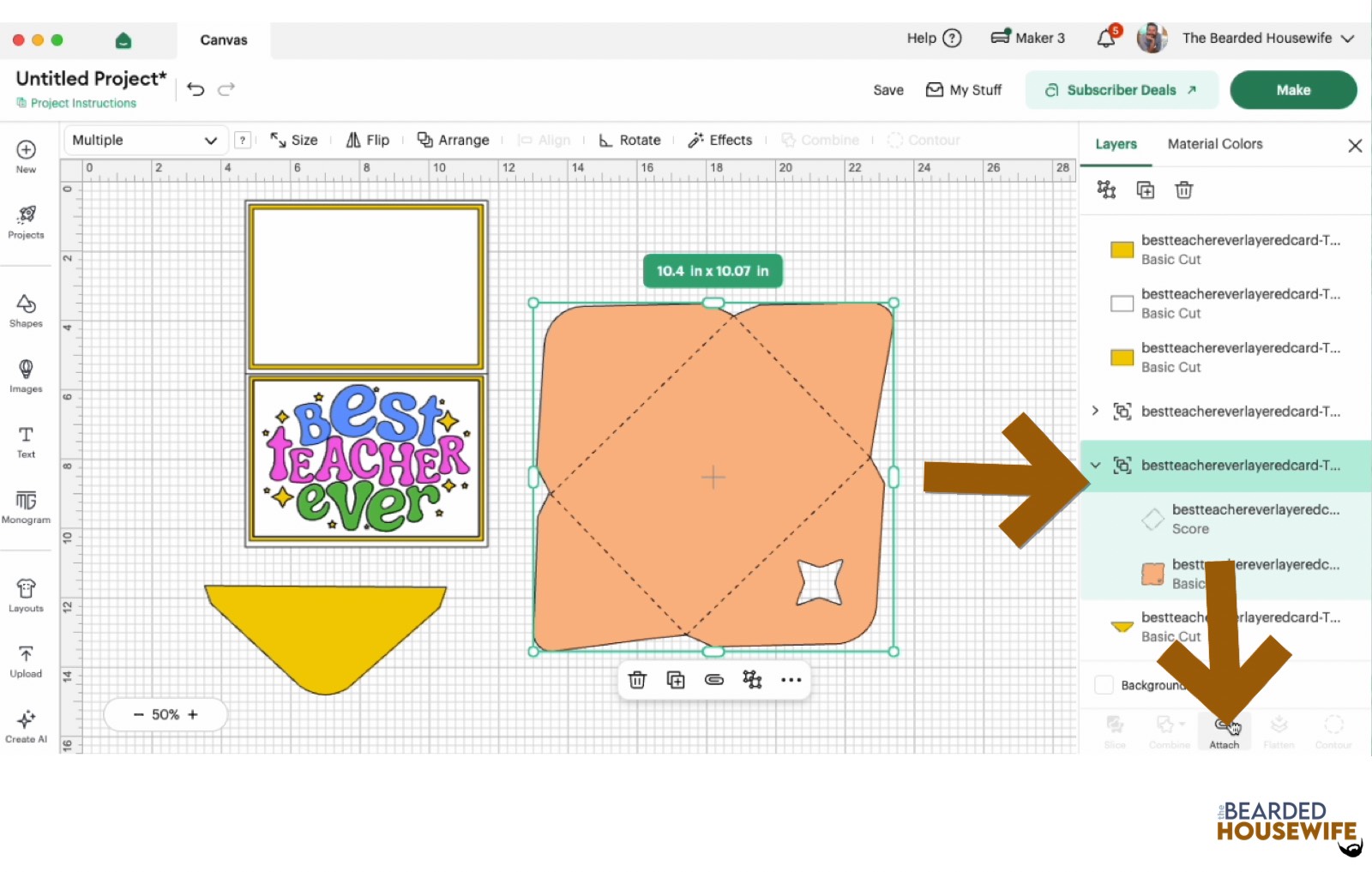 highlight the group and attach