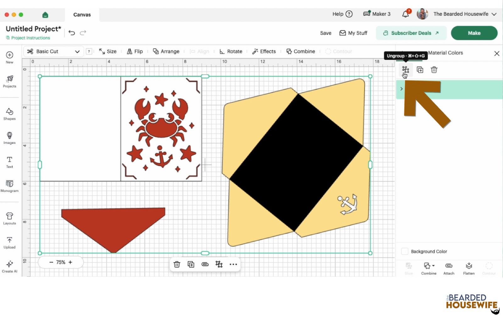 ungroup the design