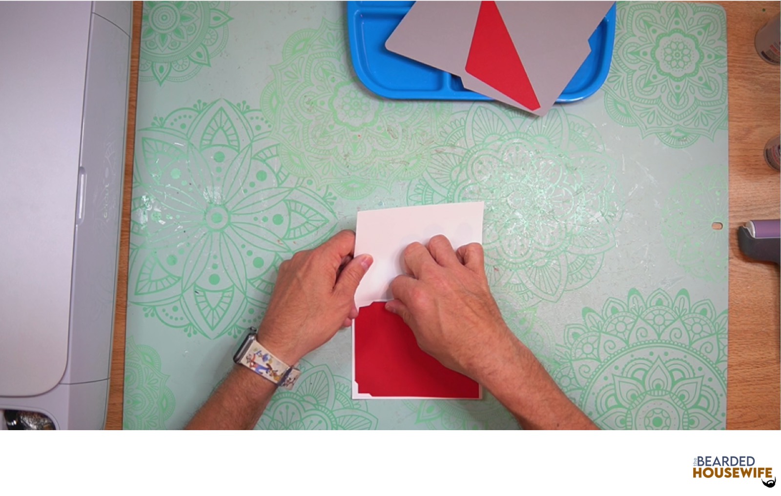 feed insert into the card base