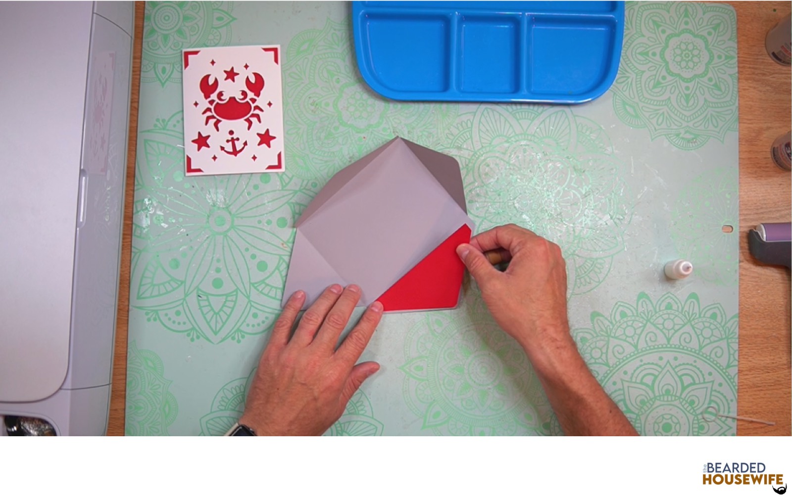 add inlay over the cutout on the envelope