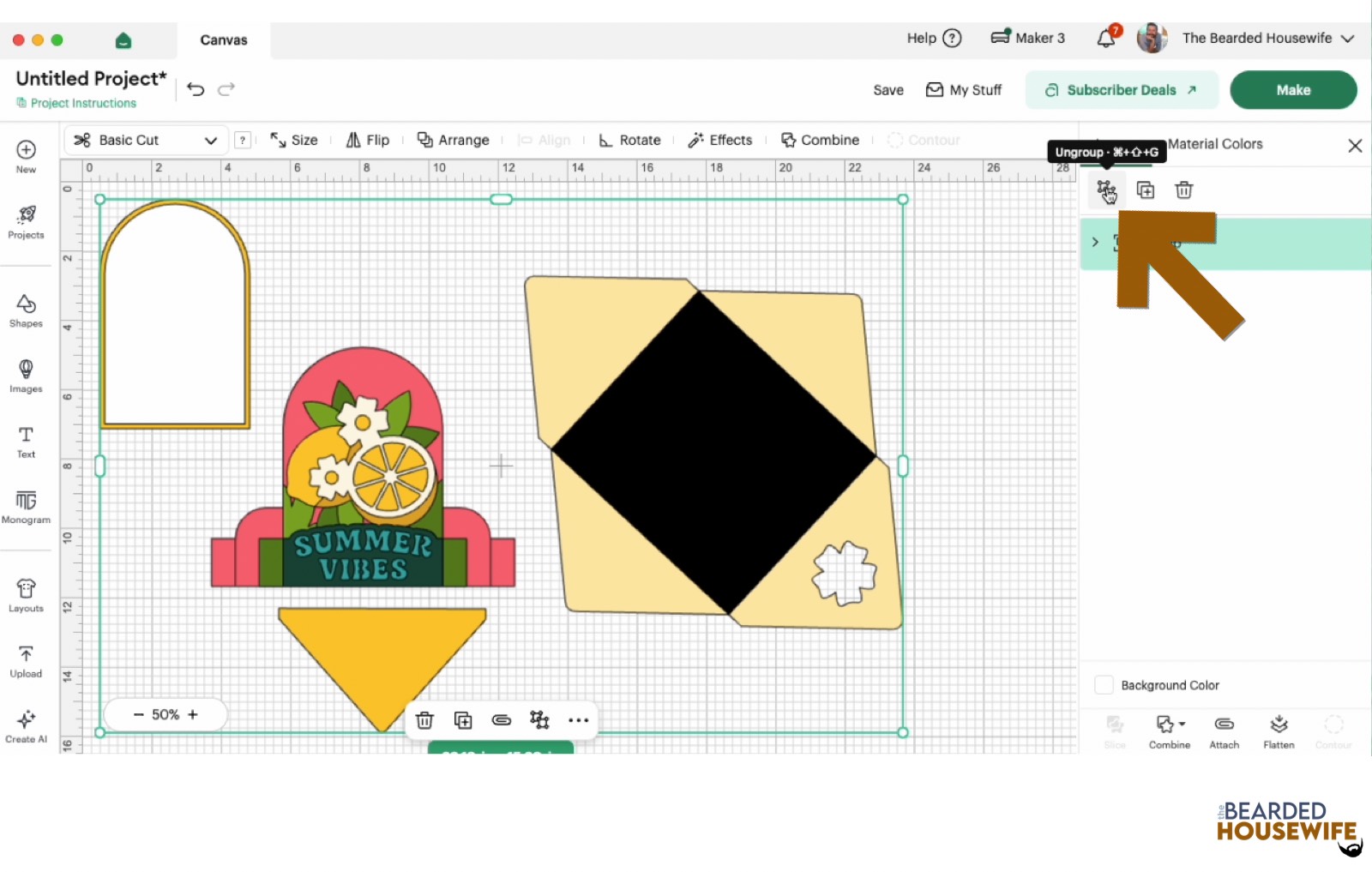 ungroup the design