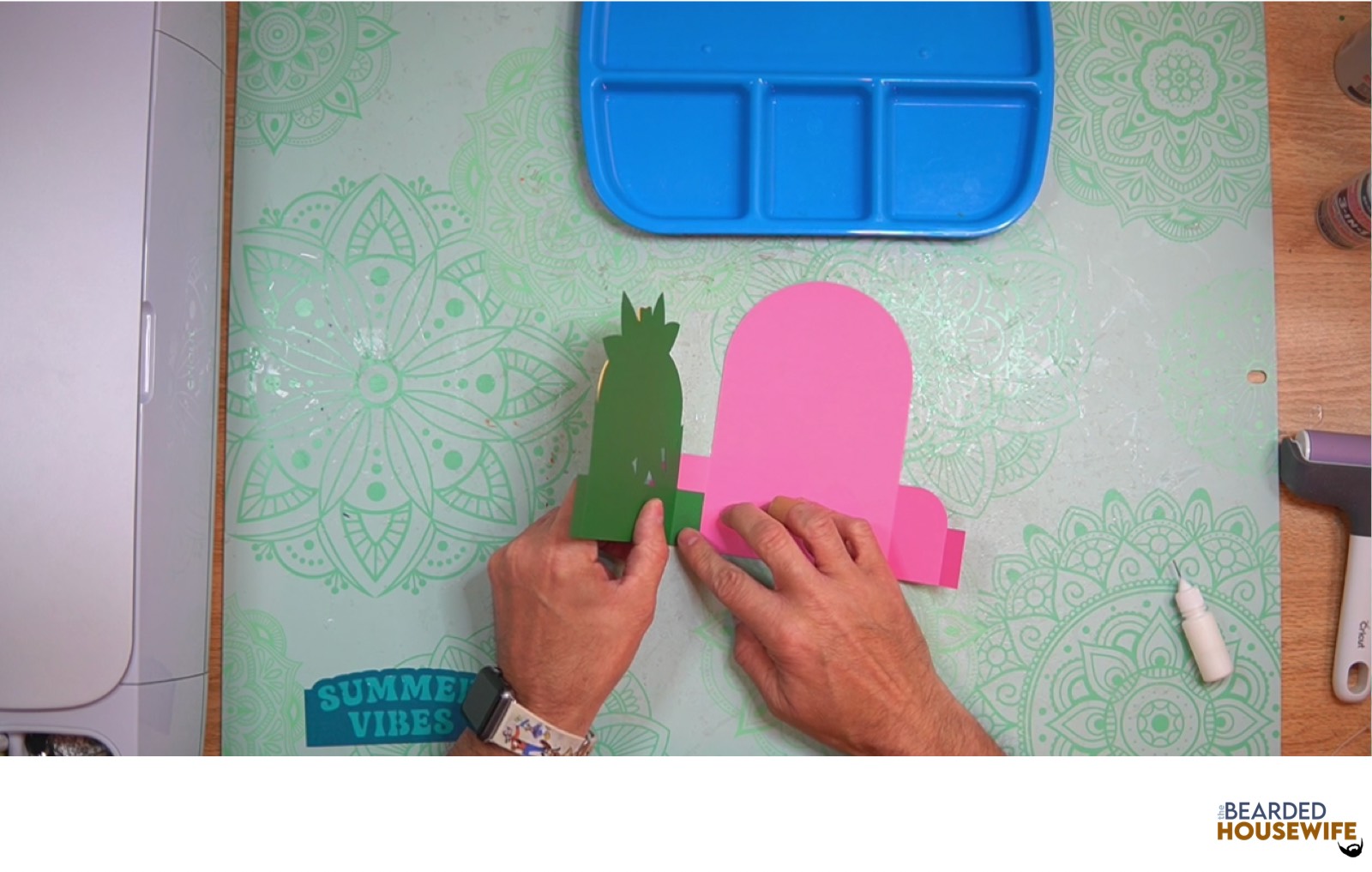 attach to the left side of the card base